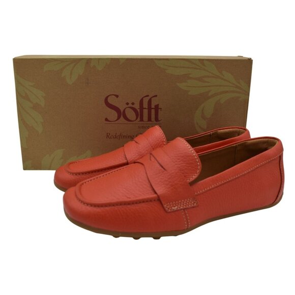 Söfft Shoes - Sofft Womens Size 7.5 Allie Corel Leather Slip On Driving Moc Loafers Shoes